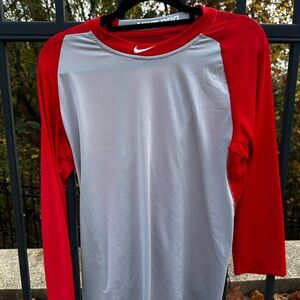 Nike Dri-FIT Red and Black Athletic Shirt